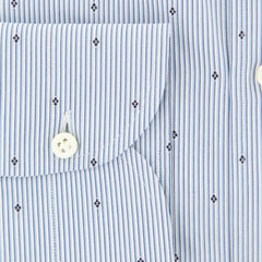Luigi Borrelli Light Blue Foulard Cotton Shirt - Extra Slim - (6Y) - Parent