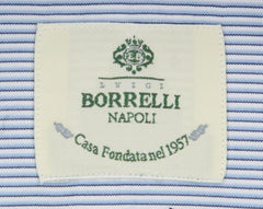 Luigi Borrelli Light Blue Foulard Cotton Shirt - Extra Slim - (6Y) - Parent