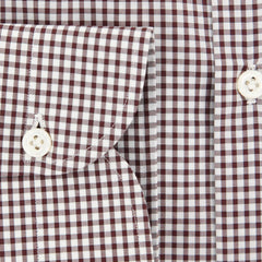 Luigi Borrelli Burgundy Red Check Shirt - (EV0653860RIO) - Parent