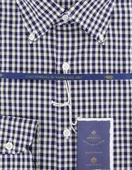 Luigi Borrelli Purple Plaid Shirt - Slim - (EV0656780STEFANO) - Parent