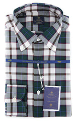 Luigi Borrelli Green Plaid Shirt - 16/41 - (EV0665650STEFANO)