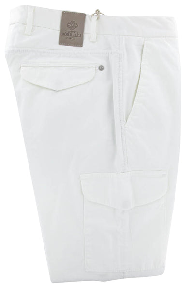 Luigi Borrelli White Solid Pants - Super Slim - 33/49 - (FORIA25810500)