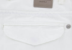 Luigi Borrelli White Solid Pants - Super Slim - 33/49 - (FORIA25810500)