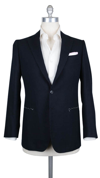 Luigi Borrelli Midnight Navy Blue Cotton Blend Sportcoat - (660) - Parent