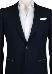 Luigi Borrelli Midnight Navy Blue Cotton Blend Sportcoat - (660) - Parent