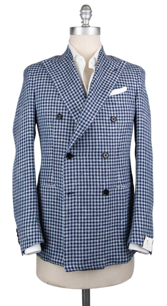Luigi Borrelli Blue Silk Blend Sportcoat - (GUDP163371) - Parent