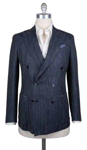 Luigi Borrelli Blue Wool Solid Sportcoat - (LBSPT166070) - Parent