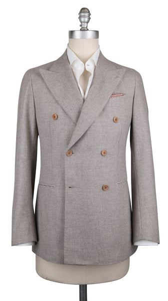 Luigi Borrelli Gray Wool Solid Sportcoat - (LBA87013R8) - Parent