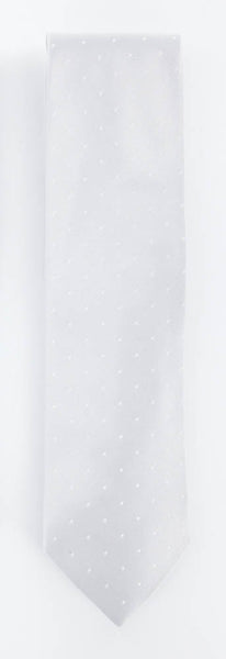 Luigi Borrelli Light Gray Polka Dot Tie - 3" x 58" - (NR80T243X18)