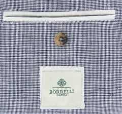 Luigi Borrelli Blue Shephard's Check Jacket - 38/48 - (OW2101G100670)