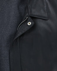 Luigi Borrelli Black Leather Solid Jacket - (OW3121X10) - Parent