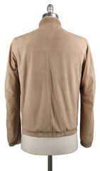 Luigi Borrelli Brown Suede Solid Jacket - (LBG160661) - Parent
