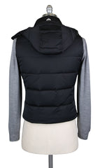 Luigi Borrelli Black Nylon Solid Vest - (LB7002190290) - Parent