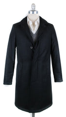 Luigi Borrelli Charcoal Gray Wool Solid Coat - (LB724171) - Parent