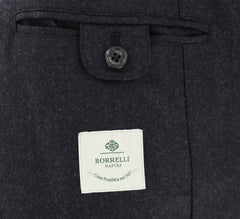 Luigi Borrelli Charcoal Gray Wool Solid Coat - (LB724171) - Parent