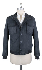Luigi Borrelli Gray Suede Solid Jacket - 36/46 - (LB190830)