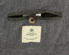 Luigi Borrelli Dark Brown Leather Solid Jacket - (LB701165) - Parent