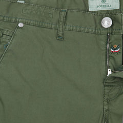 Luigi Borrelli Green Solid Pants - Super Slim - 33/49 - (PAR29510562)