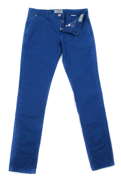 Luigi Borrelli Blue Solid Pants - Super Slim - 33/49 - (PAR40510551)