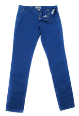 Luigi Borrelli Blue Solid Pants - Super Slim - 33/49 - (PAR40510551)
