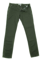 Luigi Borrelli Green Solid Pants - Super Slim - 33/49 - (PAR40510562)