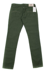 Luigi Borrelli Green Solid Pants - Super Slim - 33/49 - (PAR40510562)