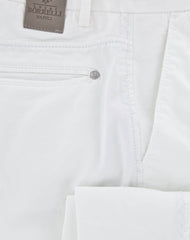 Luigi Borrelli White Solid Pants - Super Slim - 33/49 - (PET22210500)