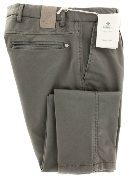 Luigi Borrelli Brown Solid Pants - Super Slim - 32/48 - (PET2221-0552)