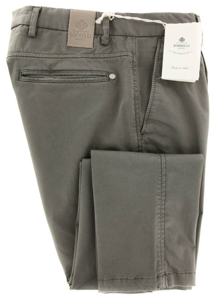 Luigi Borrelli Brown Solid Pants - Super Slim - 33/49 - (PET2221-0552)