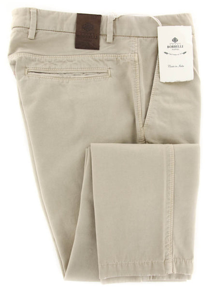 Luigi Borrelli Beige Solid Pants - Super Slim - 31/47 - (PETJ0160060)