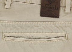 Luigi Borrelli Beige Solid Pants - Super Slim - 31/47 - (PETJ0160060)