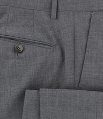 New $600 Luigi Borrelli Gray Solid Pants - Extra Slim - (PR10SCC161331) - Parent