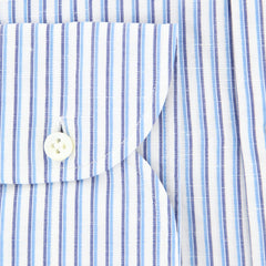 Luigi Borrelli Light Blue Striped Blend Shirt - Slim - (LB45231) - Parent