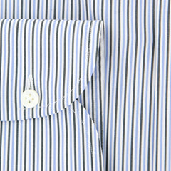 Luigi Borrelli Blue Striped Cotton Shirt - Extra Slim - (CO) - Parent