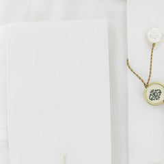 Luigi Borrelli White Fancy Bib Tuxedo Shirt - Extra Slim - (466) - Parent