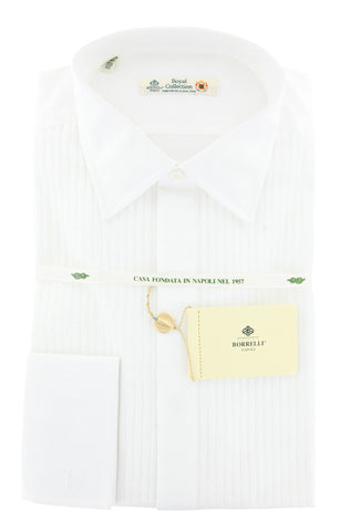 Luigi Borrelli White Tuxedo Shirt - Extra Slim