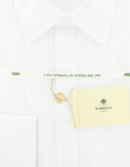 Luigi Borrelli White with Pleated Bib Shirt - X Slim -(LBSHRTA1) - Parent
