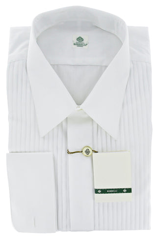 Luigi Borrelli White Tuxedo Shirt - Full