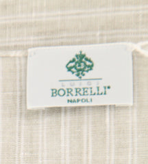 Luigi Borrelli Beige Striped Long Scarf - 68" x 27" - (LBSS12122)