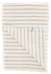 Luigi Borrelli Brown Striped Long Scarf - 76" x 27" - (LBSS12123)