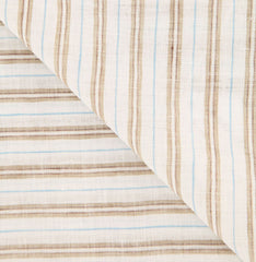 Luigi Borrelli Brown Striped Long Scarf - 76" x 27" - (LBSS12123)