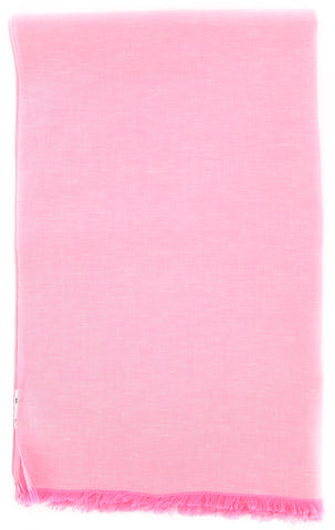 Luigi Borrelli Pink Linen Scarf