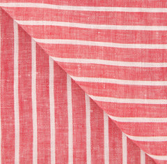 Luigi Borrelli Red Striped Long Scarf - 58" x 27" - (LBSS12166)