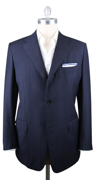 New Luigi Borrelli Navy Blue Sportcoat – Size: 42 US / 52 EU
