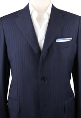 New Luigi Borrelli Navy Blue Sportcoat – Size: 42 US / 52 EU