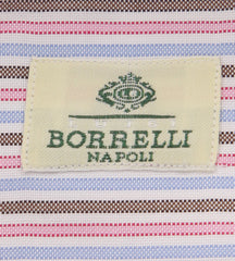 Luigi Borrelli Pink Striped Cotton Shirt - Slim - (TF) - Parent
