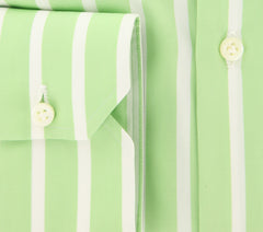 Luigi Borrelli Light Green Striped Shirt - Slim - (DR264OVIDBD) - Parent