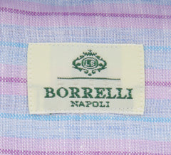 Luigi Borrelli Light Blue Striped Shirt - Extra Slim - (EV124NANST) - Parent