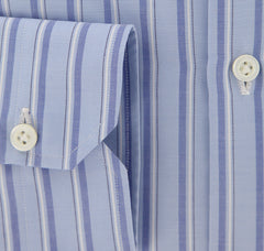 Luigi Borrelli Light Blue Striped Shirt - Extra Slim- (EV161RPHP2) - Parent