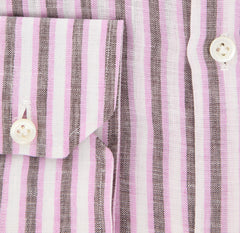 Borrelli Pink Striped Shirt - Extra Slim - 15.75/40 - (EV175RALPH)